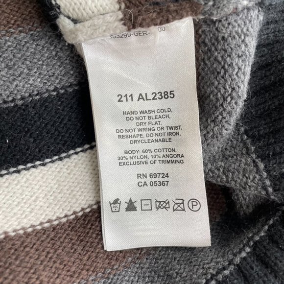 Columbia Womens Cotton Angora Wool Retro Stripe Crewneck Sweater Size Medium - Picture 9 of 9